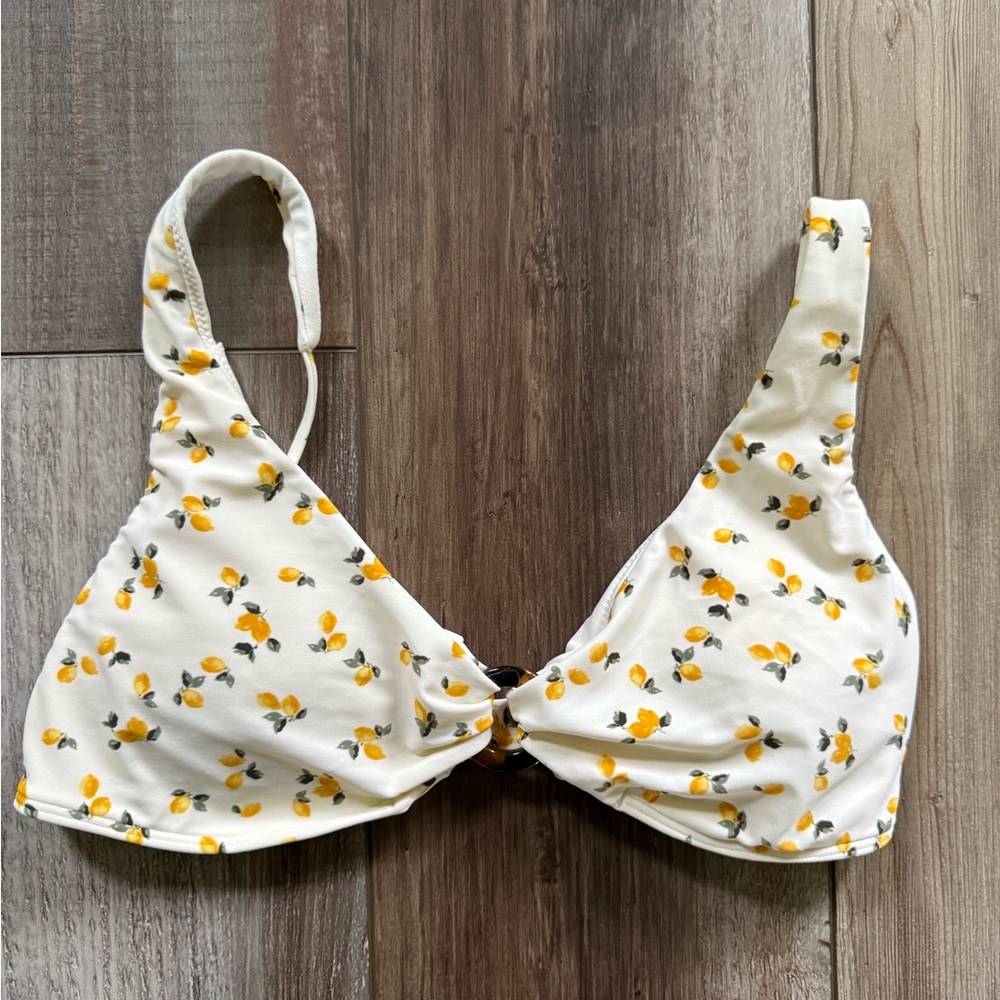 Abercrombie & Fitch Yellow Floral Bikini Top